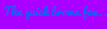 Image with Font Color 006BF6 and Background Color AA00FF